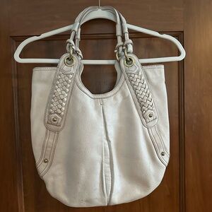 Banana Republic Cream Leather Shoulder Bag